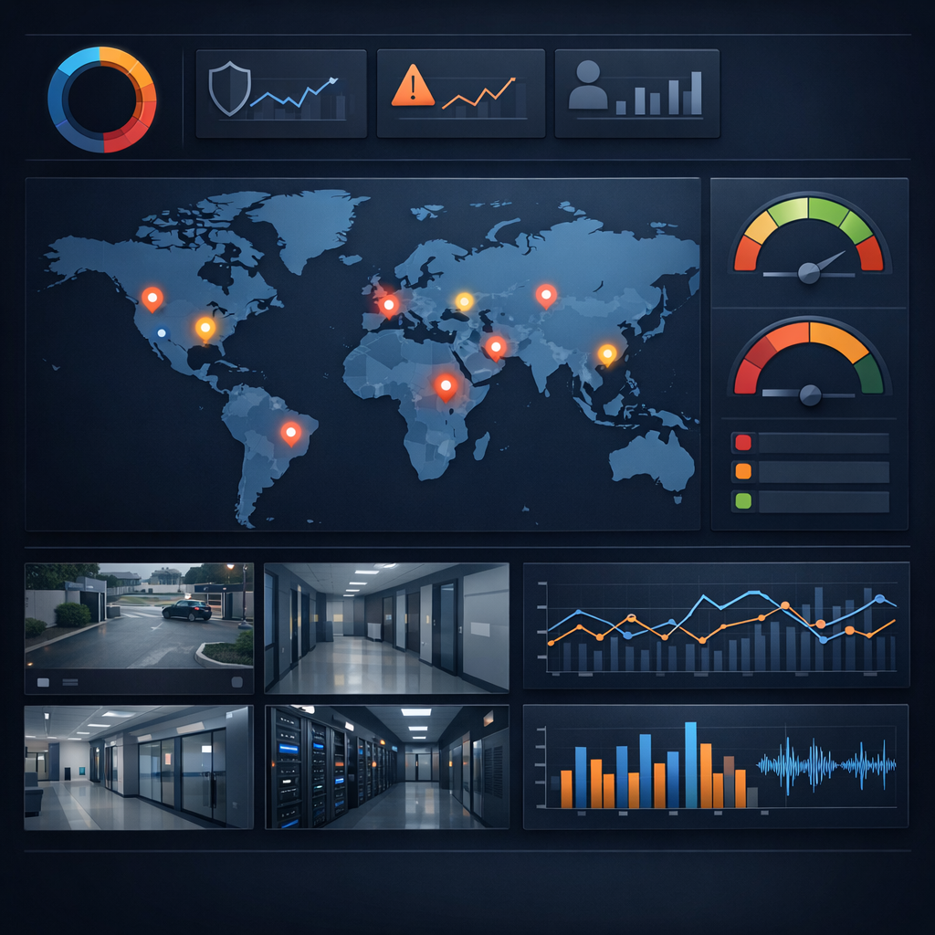 Essential security monitoring plan with clean dashboard interface